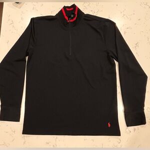 Polo Ralph‎ Lauren Quarter Zip Black/Red Size Small